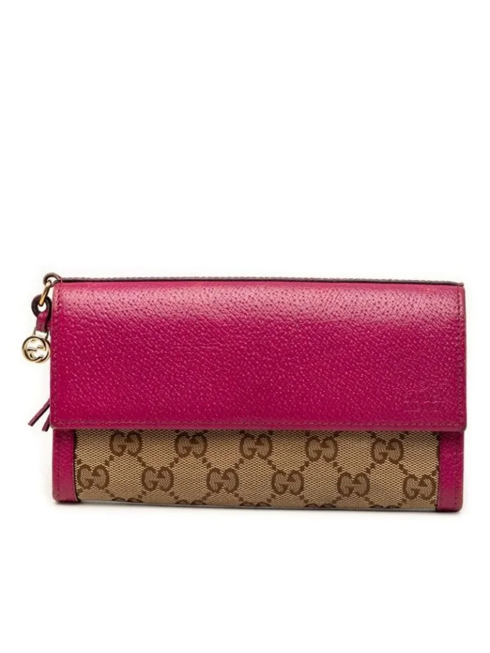 Gucci GG Canvas Wallet Beige Pink - Picture 1 of 7
